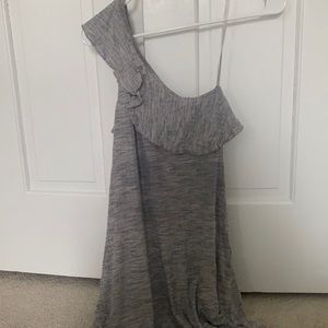 American eagle one shoulder gray dress